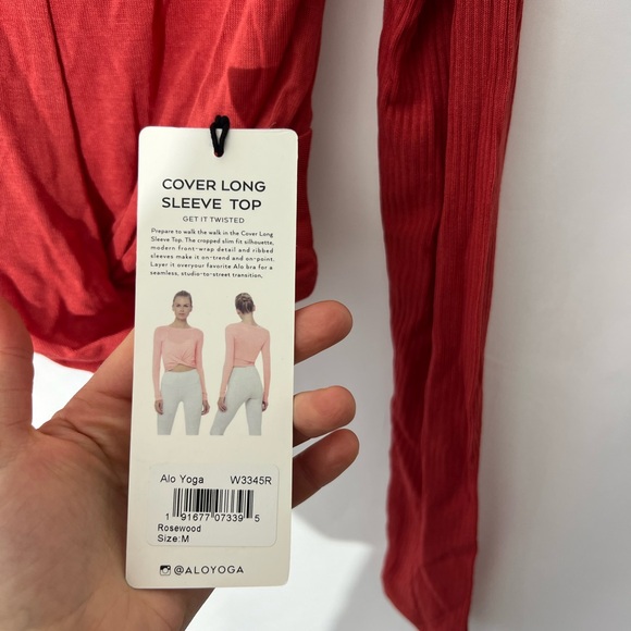 NWT Women’s ALO Rosewood* Cover Long Sleeve Top - Picture 3 of 5